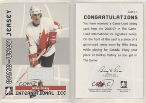 2006 In the Game-Used International Ice Signature Series Jersey Mike Bossy HOF