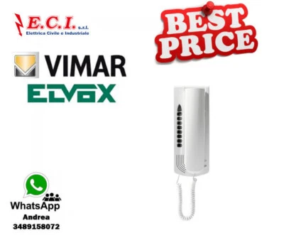 VEDI DESCRIZIONE E TITOLO Vimar Elvox - R209 - Citofono Petrarca da parete bianco EX CODICE 0902/000.05