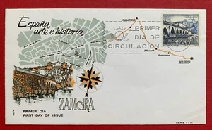 SPAIN 1965 FIRST DAY COVER - ZAMORA - SERIES T-11 - NO ADDRESS - Picture 1 of 2