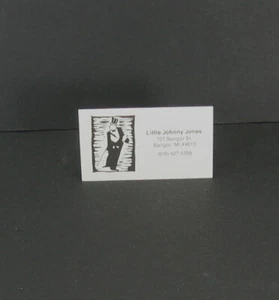 VTG.... LITTLE JOHNNY JONES MAGICIAN BUSINESS CARD - Picture 1 of 1