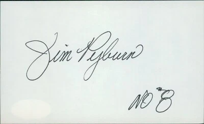 Jim Pyburn Baltimore Orioles Signed 3x5 Index Card JSA Authenticated - Image 1 of 3