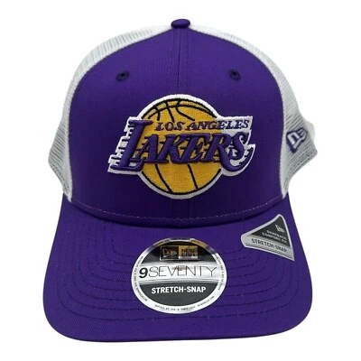 Gorra New Era 9Seventy Los Angeles Lakers Snapback púrpura elástica malla a presión Foto 1 de 4