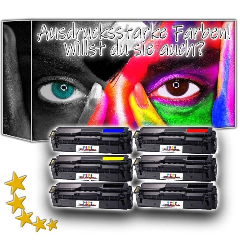 ECL SHOP.DE 6x Cartridge kompat.zu C506L M506L Y506L K506L für SAMSUNG CLP-680DW