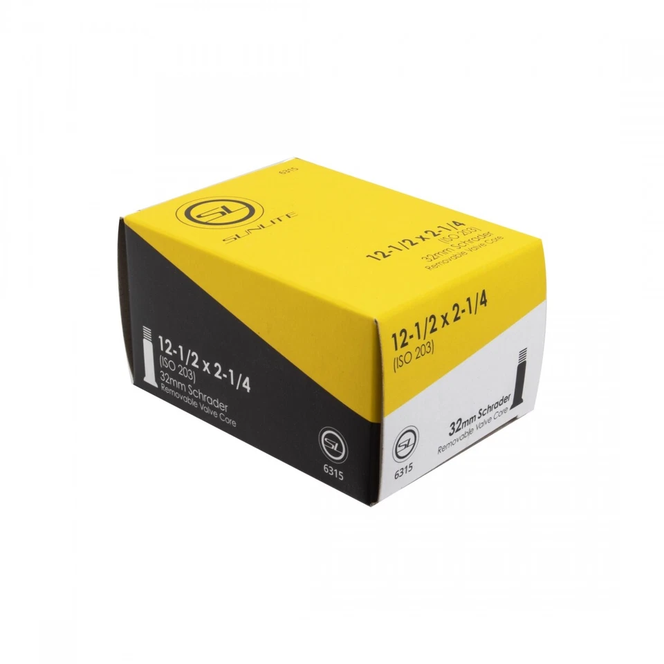 Sunlite Bicycle Inner Tube Kids Childrens Bike Tire 12" x 2-1/4" Schrader Valve - Image 1 of 1