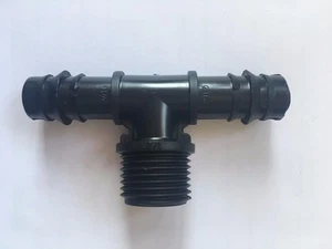 Camiseta de riego macho de púas compatible Hozelock 13 mm- 1/2"-13 mm hilo BSP x 5 - Imagen 1 de 3