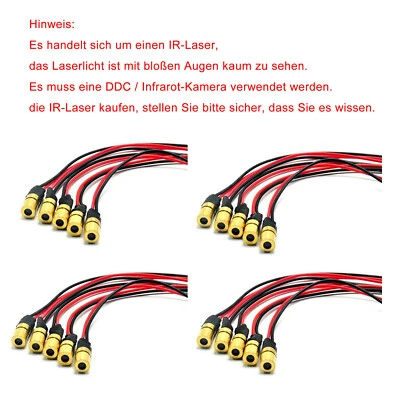 20pcs 6x10mm Mini IR Infrarot Laser Diode 780nm 3mW Modul Messinggehäuse - Bild 1 von 4