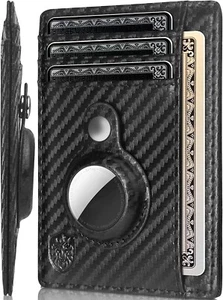 COPPIA ALFA AirTag Wallet - AirTag Wallet uomo ultra sottile RFID bloccante pelle - Foto 1 di 8