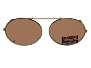 Oval Non Polarized Amber Clip-on Sunglasses - Bild 1 von 14