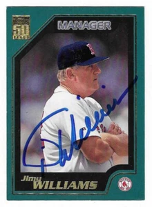 JIMY WILLIAMS 2001 TOPPS AUTOGRAPHED SIGNED # 326 BOSTON RED SOX - Picture 1 of 1