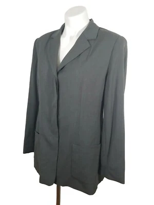 Куртка блейзер Nicole Summers шерстяная смесь дымчато-серая размер 10 миниатюрная НОВАЯ - Изображение 1 из 4