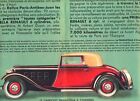 Renault Primastella Cabriolet 1932 French Market Full Colour Ales Brochure