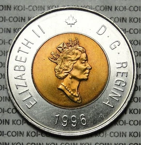 *Primer año* Canadá 1996 $2 dólares Tonnie ligeramente circulado - Imagen 1 de 2