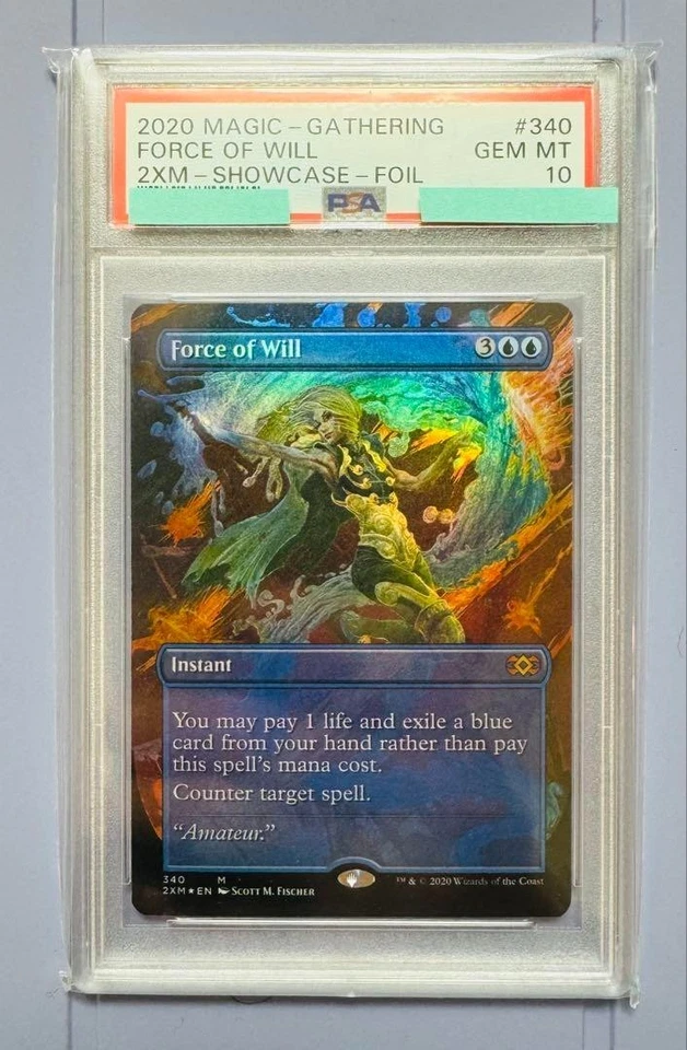 2020 MTG Force of Will PSA 10 Extended Foil Double Masters VIP English NM - Image 1 of 1