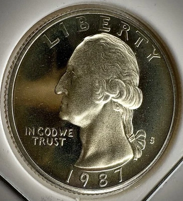 1987 Washington Quarter 25C Proof DCAM Frosted Appearance Deep Mirrors - Image 1 of 2