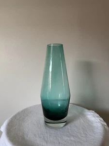 MCM Riihimaki Suomi Kunstglas Vase FINNLAND Aqua Blau 10" Riihimäen - Bild 1 von 4