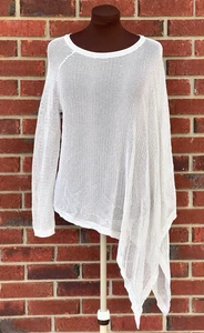 Neu mit Etikett Chicos 10-12 Drama Glanz Strickpullover 1 silber-grau metallic asymrtl Ärmel - Bild 1 von 11