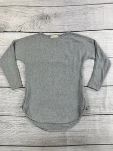 Michael Kors High Low Pullover Damen Gr. M seitlicher Reißverschluss 3/4 Arm Pulli - Grau - Bild 1 von 7