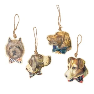 Dapper Dog Christmas Xmas Ornament A/4 - Picture 1 of 1