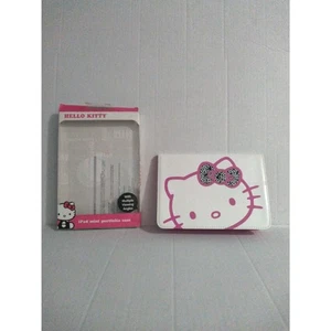 NOS Hello Kitty iPad Mini Portfolio Case White Pink Cheetah Bow Damaged Open Box - Picture 1 of 6