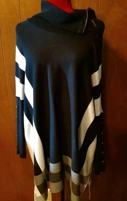Joseph A Woman's Long Black,White & Gray Sweater Size 3X - Image 1 of 4