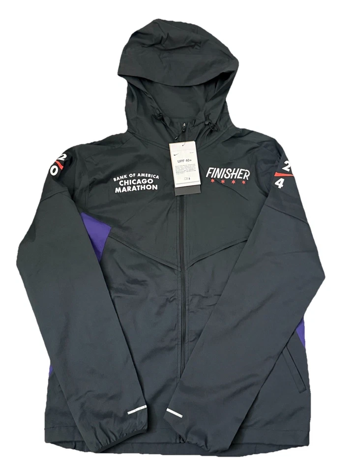 Nike 2024 Chicago Marathon Windrunner Running Jacket FV6204-010 Mens Size XL