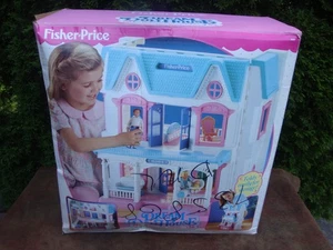 Fisher-Price klappbares Traum Puppenhaus mit etwas Zubehör #4600 (1993) Karton - Bild 1 von 24