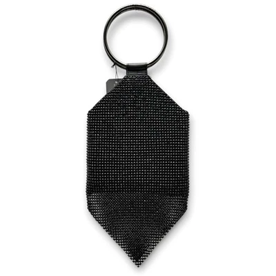 Whiting & Davis Negro Cristal Metal Malla Pulsera Anillo Mango Noche Bolso Cartera Foto 1 de 4