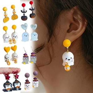 1 Pair Halloween Earrings Ghost Dangle Earrings Halloween Jewelry L3M1 - Bild 1 von 32