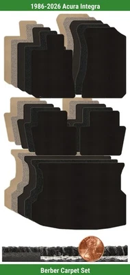 Juego de alfombrillas bereber personalizadas Lloyd para Acura Integra 1986-2026 (5 piezas) #9T Foto 1 de 4