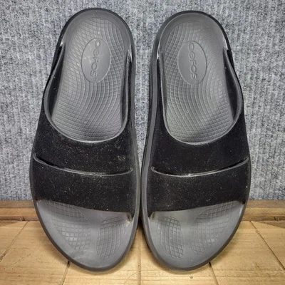 OOFOS Women's OOmega OOahh Ltd Black Posh Women's Size 9 US Black Sandals - Image 1 of 4
