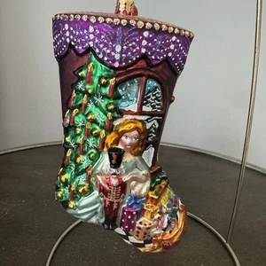 Radko Portrait Stocking "Clara’s Dream" Ornament- 6 1/2" RARE EC #1013570 - Picture 1 of 14