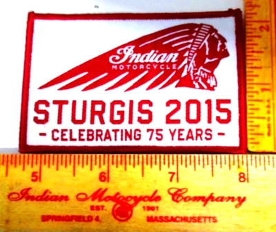 2015 Sturgis parche Indian Motorcycle 75th Rally recuerdo motociclista chaleco coleccionable Foto 1 de 2