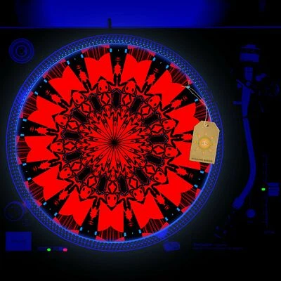 King Goat Turntable Slipmat GLOW BLACKLIGHT 12 inch for DJ Vinyl LP - Image 1 of 2