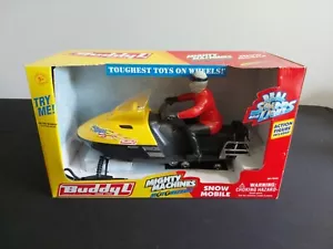 Buddy L MIGHTY MACHINES Motorized Snowmobile Action Figure - Picture 1 of 11