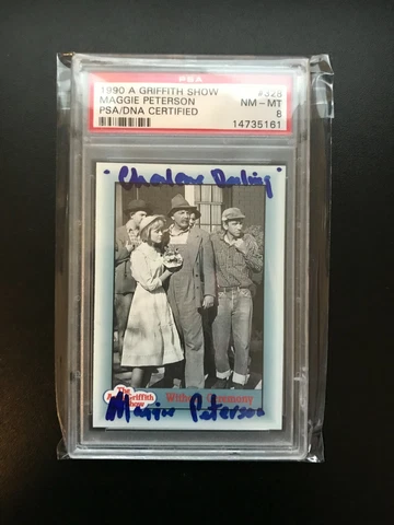 Maggie Peterson Signed Auto 1990 Pacific Andy Griffith Show Card PSA NM-MT 8 Cover