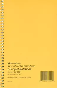 Single-Subject Wirebound Notebooks, Narrow Rule, Brown Paperboard Cover, (80) 7. - Picture 1 of 6