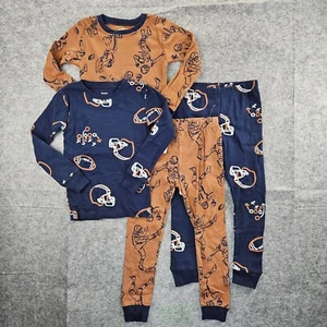Carter's Kid 4-Piece Football 100% Snug Fit Cotton PJs size 4, 5 brown,black NWT - Picture 1 of 1