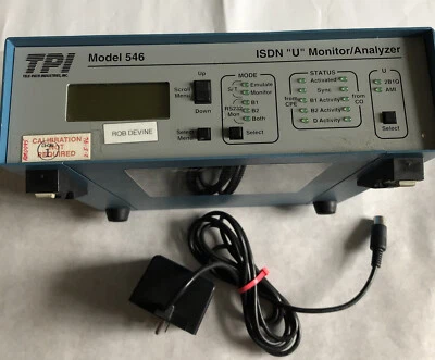 TPI 546,TELE-PATH INDUSTRIES TPI 546 ISDN "U" MONITOR/ANALYZER,TPI 851570,FG - Image 1 of 4