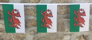 Bandera de Gales Poliéster Bunting - Varias Longitudes - Imagen 1 de 19