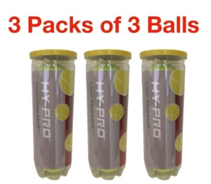 3 Packs Hy-Pro All Court Tennis Balls 9 Balls In Total - Durable, Quality Bounce - Picture 1 of 2