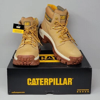 Botas masculinas Caterpillar Invader biqueira de aço alta redefinição de mel P91286 tamanho 11.5 novas  - Imagem 1 de 4