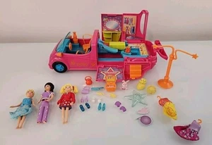 Polly Pocket Large Lot Pieces Fashion Dolls Parts Clothes Accessories Limo - Picture 1 of 20