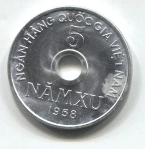 Vietnam del Nord 1958 5 Xu KM#7 non circolata qualche ossidazione - Foto 1 di 3