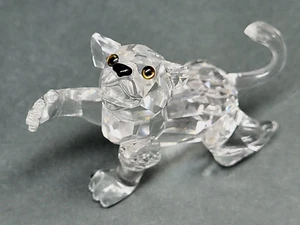 SWAROVSKI Crystal Figurine BABY LION CUB/ Swan Logo - Picture 1 of 9