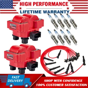 Paquete de 2 bobinas de encendido 8 bujías y juego de cables para Ford Expedition FD487 SP432 - Imagen 1 de 14