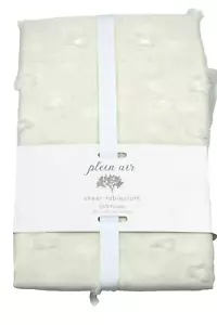 Plein Air Tablecloth Sheer Overlay Shabby Daisy Dots Ivory 58 x 120 Wedding - Picture 1 of 6