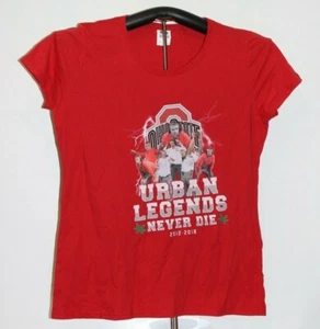 Ohio State Urban Legends Never Die 2012-2018 T Shirt Ladies Large, Red - Picture 1 of 4