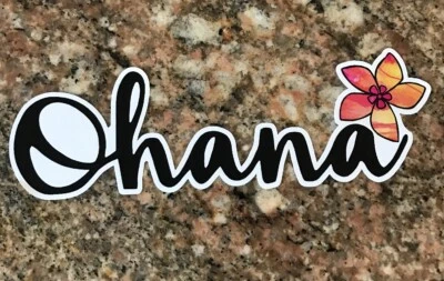 Ohana Hawaii Sticker - Hawaiian Islands Family Maui Oahu Surf Big Island Kona