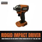 Ridgid Brushless 18V Sub Compact Impact Driver R872311  1/4" Tool Only Hoq1