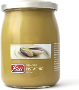 Pisti Sicilian Pistachio Cream Spread Bread Baking Spreadable Paste Jar 600g